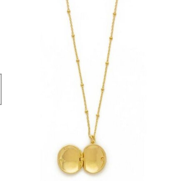 kate spade forever mine initial gold locket pendant necklace "P" nwot - Picture 3 of 9